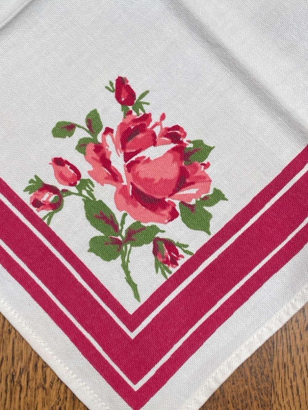 7 Vintage ROSE napkins